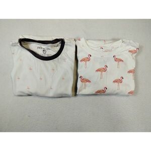 Free Planet Knickerboxer‎ Shirts Men's Large White Flamingo Beach Classiccore